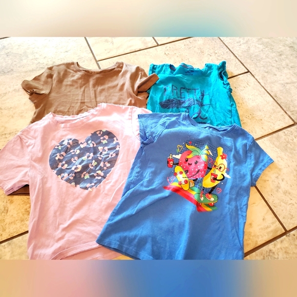 Small 5/6 - Blue and Pink Short Sleeve Tees - Picture 1 of 4